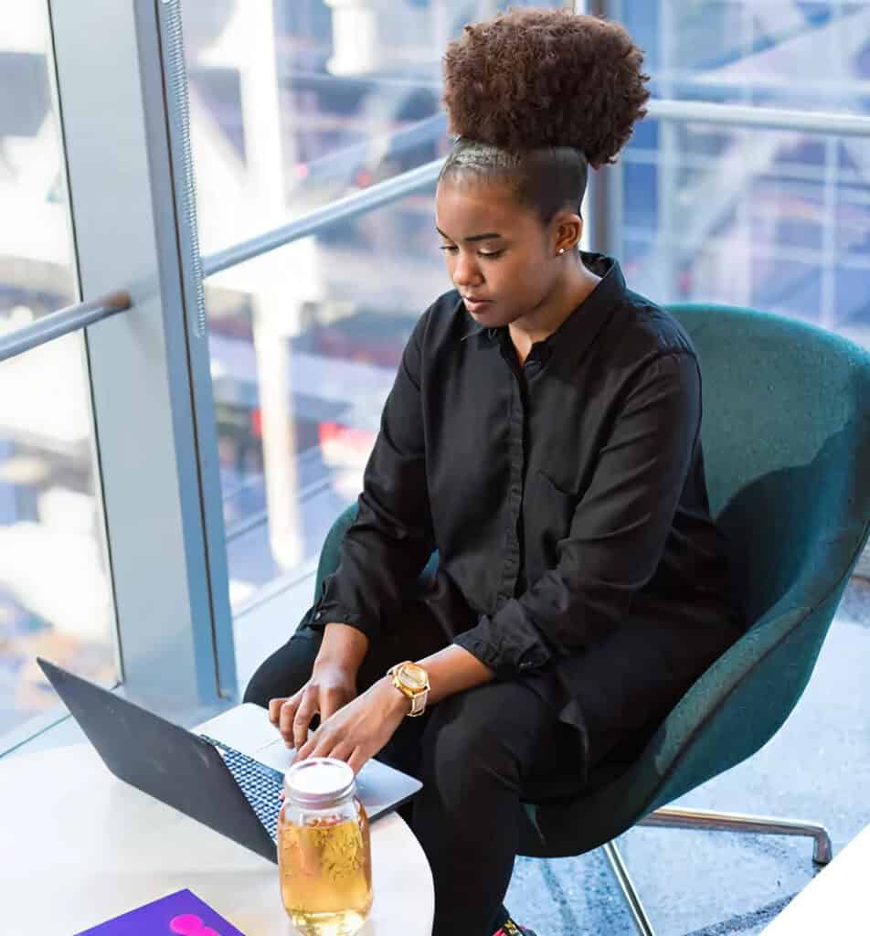 FG Nexus employee working on property management software