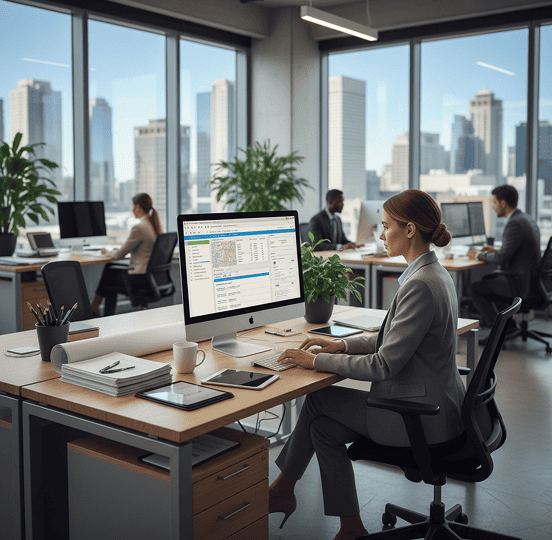 Property owner using property management system